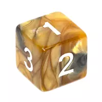 5. Komplet Kości REBEL RPG - Dwukolorowe - Czarno-złote