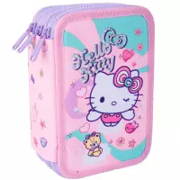 1. CoolPack Jumper 3 Piórnik Trzykomorowy Z Wyposażeniem Hello Kitty Pink 1 F067025