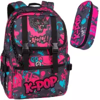1. CoolPack Zestaw Szkolny K-Pop Dark 2el. Plecak Rumi F166036 + Piórnik F062036