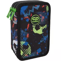 1. CoolPack Jumper 3 Piórnik Trzykomorowy Z Wyposażeniem Football Blue D067336