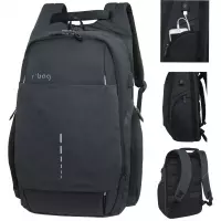 2. R-Bag Plecak Męski na Laptopa 15" z USB Drum Black Z021