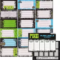 1. Starpak Plan Lekcji A5 z Naklejkami na Zeszyt Pixel 591762