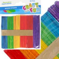 1. Craft With Fun Ozdoba Dekoracyjna Patyczki Drewniane Kolorowe 11,5 cm 481025