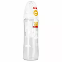 1. Nuk Butelka Szklana ze Smoczkiem New Classic 240ml 0-6m Biała 527883