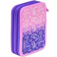 7. AstraBag Piórnik AC2 Dwukomorowy bez Wyposażenia Kitty 503026009
