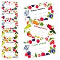 2. Starpak Naklejki Na Przetwory Owoce/Warzywa 1 Listek 6szt. 501228